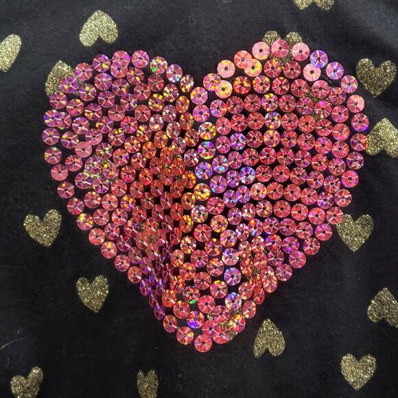 Garanimals Girl's Black Jogging Suit with Sequin Heart Toddler Size 2T/3T - Picture 2 of 10